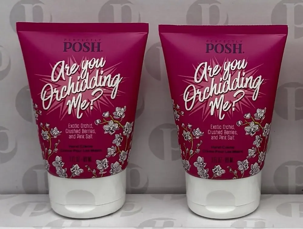 Qty 2-Perfectly Posh-Are You Orchidding Me?-Big Fat Yummy Hand Creme 3 oz Cream